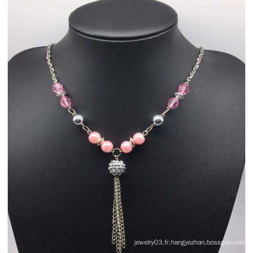 Collier coloré de chandail de perle (XJW13753)